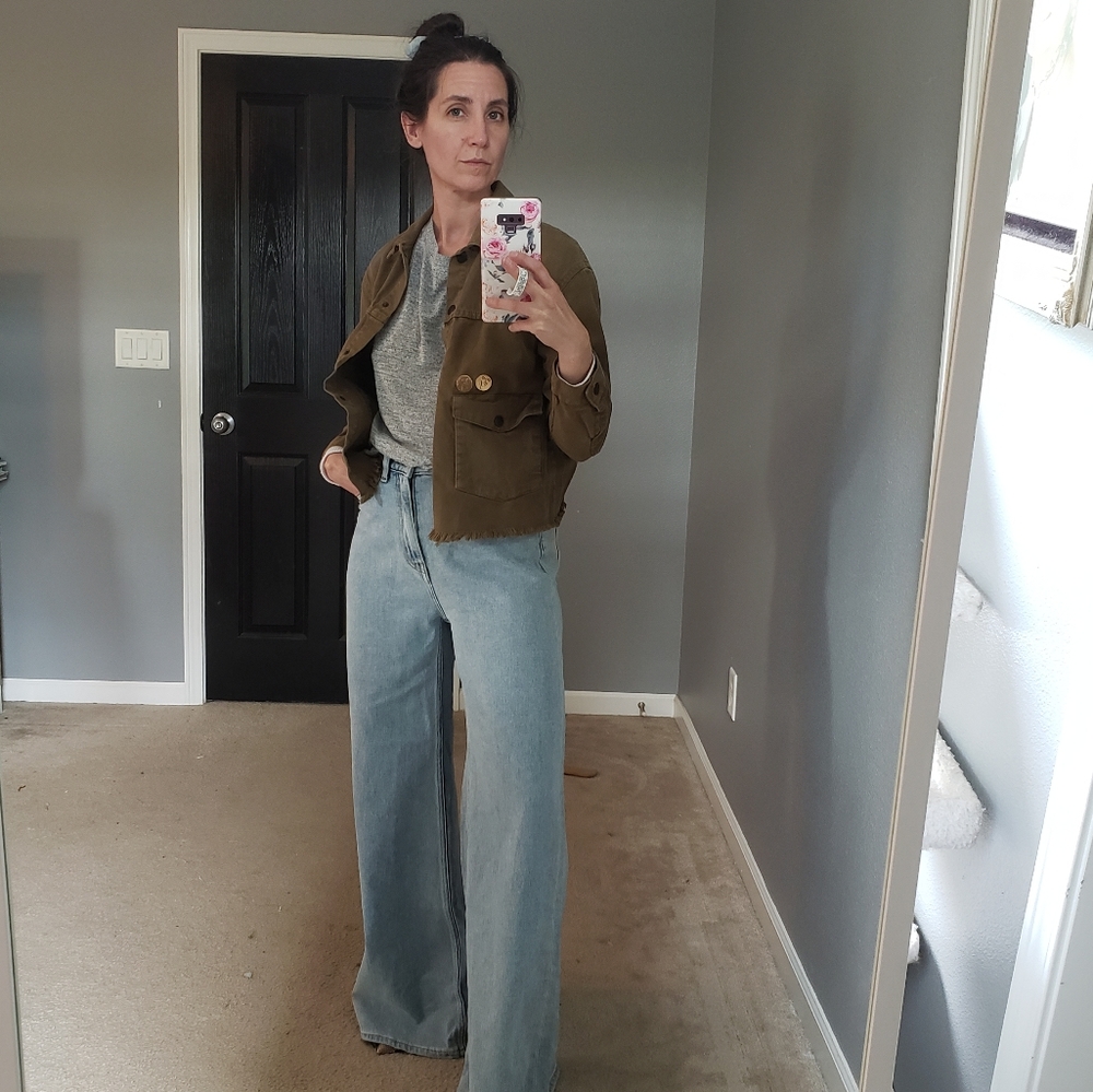 High Waisted Super Wide Leg Jeans